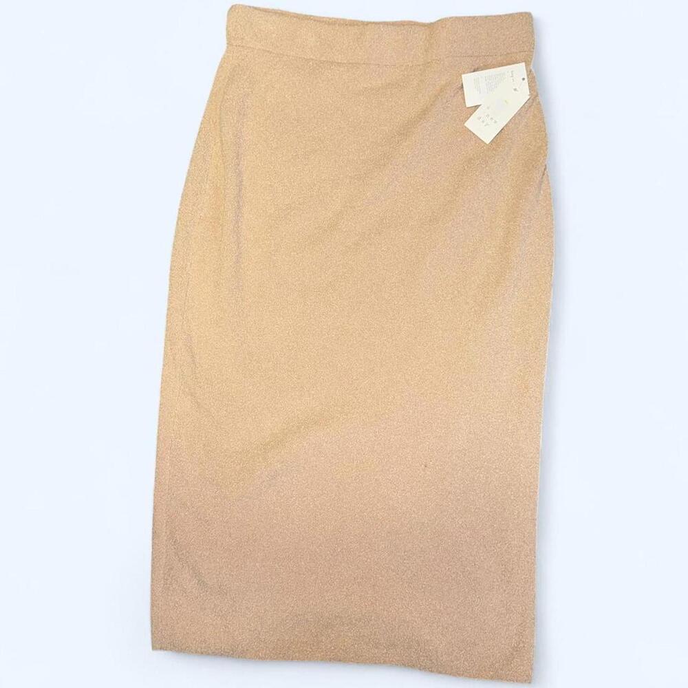 A New Day tan midi skirt with slit Size XXL new with tags #midi #skirt #summer